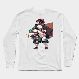 Tanjiro And Nezuko From Demon Slayer Long Sleeve T-Shirt